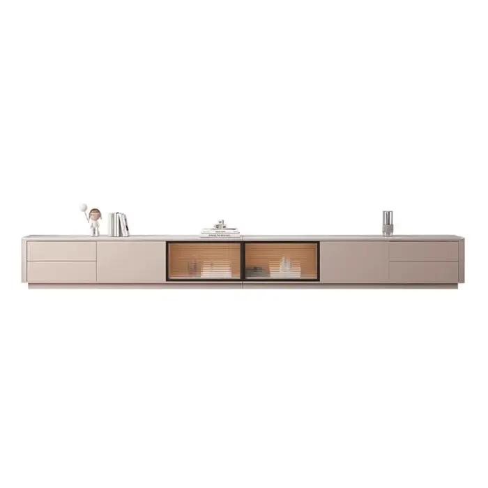 Meuble TV mural haut en verre au design esthétique, meuble TV de luxe pour salon, mobilier moderne pour le séjour, meubles nordiques pour la maison
