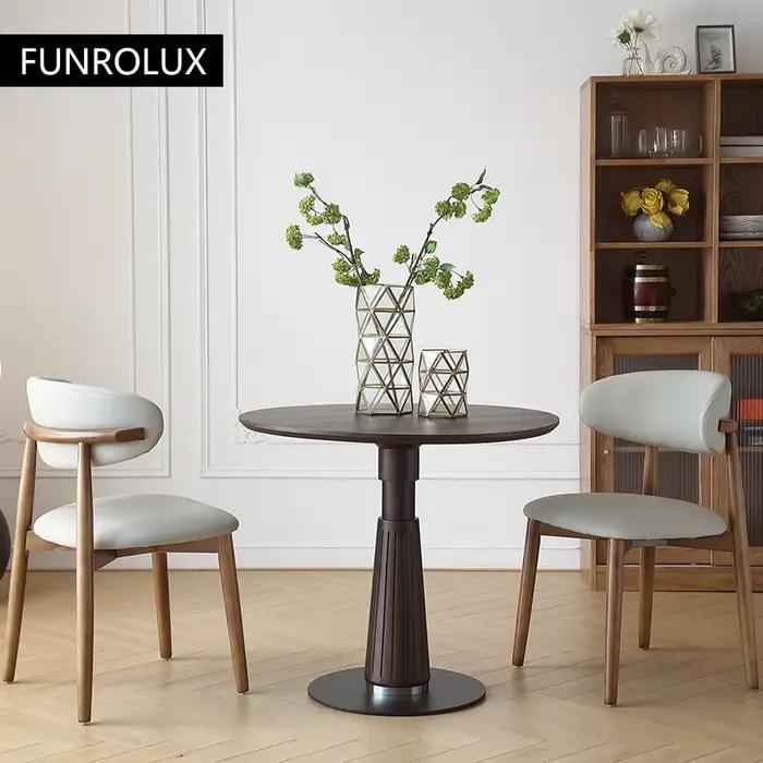Table basse ronde en bois massif