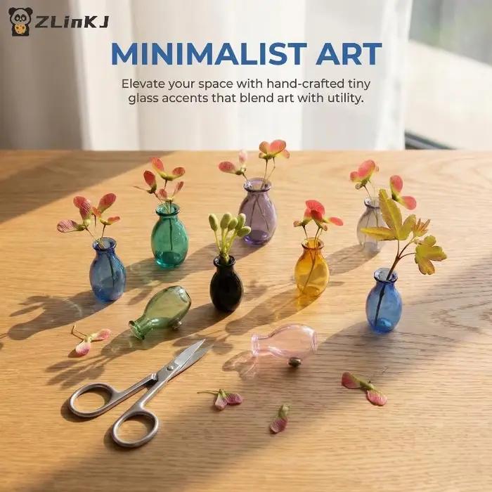 Mini Vase en Verre Aimant de Réfrigérateur Créatif 3D