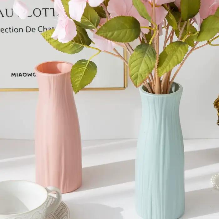 Vase en plastique Imitation céramique Pots de fleurs mariage maison extérieure Table de jardin bricolage cadeau bonsaï Festival fête cour décoration