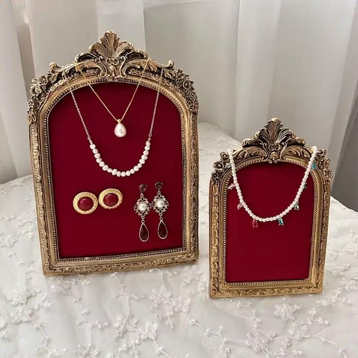 Présentoir à colliers vertical fait main motif floral, buste de présentation de bijoux multifonctionnel et peu encombrant
