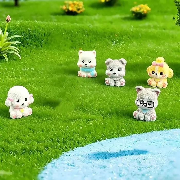 9 figurines amusantes en résine de chiens