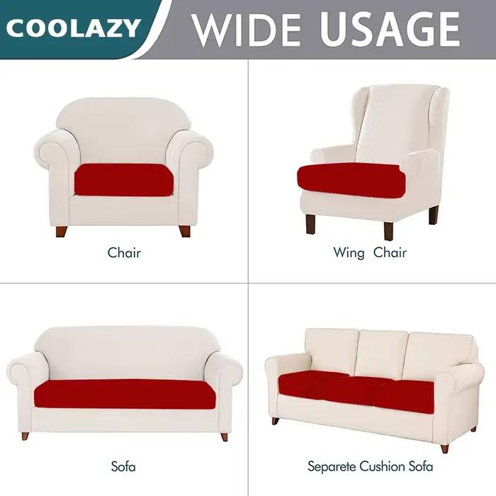 Housse de Coussin de Siège de Canapé Imperméable pour Salon Cuir PU Anti-salissure Résistant à l'huile Anti-rayures