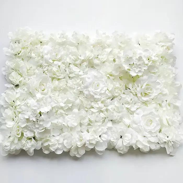 Mur de fleurs artificielles blanches pour décoration de noël, décoration artificielle pour spectacle de bébé, décor de mariage, arrière-plan d'halloween