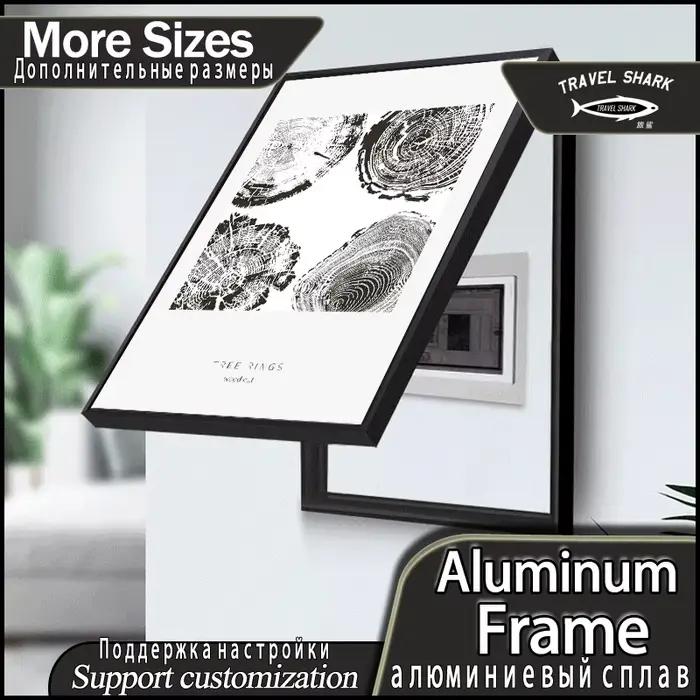 Décor à la main boîte électrique, décor de maison, affiches abstraites, peinture sur toile avec cadre noir, Art mural, salon