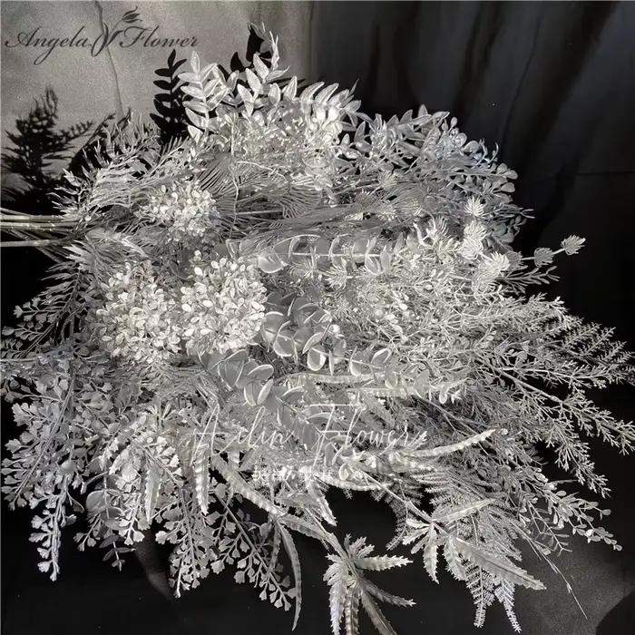 Matériaux d'arrangement de fleurs série argent