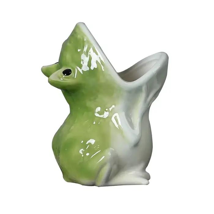 Pot de fleur en forme d'animal de dessin animé mignon, décoration de jardinage pour la maison, Pot de fleur en forme de grenouille, Vase en céramique, décoration de la maison