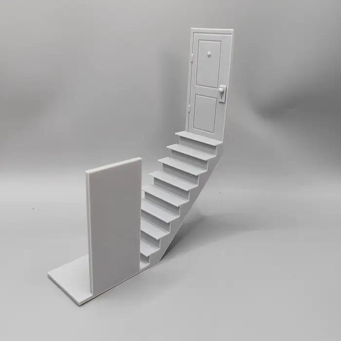 Mini-escalier miniature pour dioramas et scènes de maison de poupée