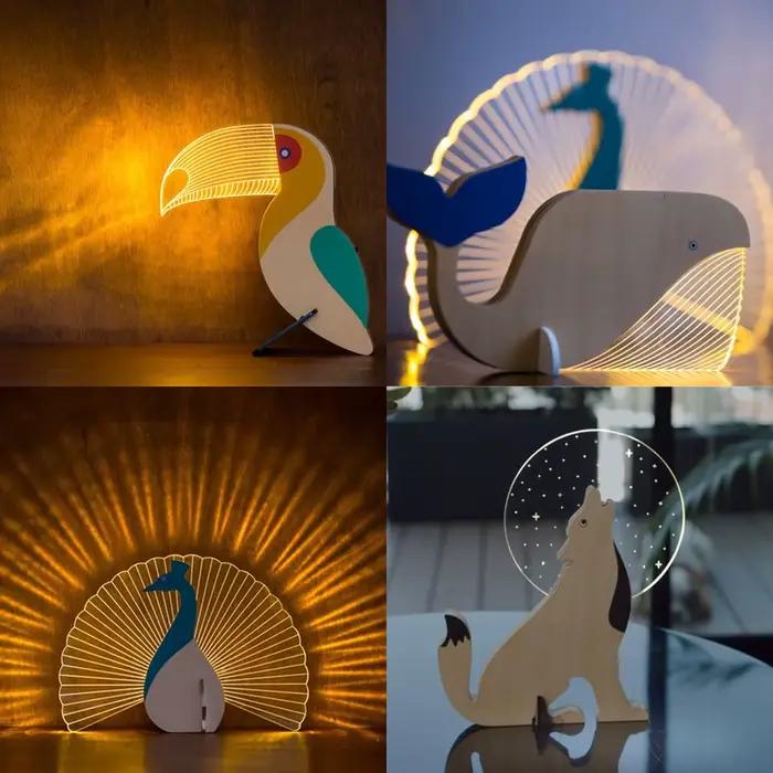 Décoration créative d'animaux lumineux