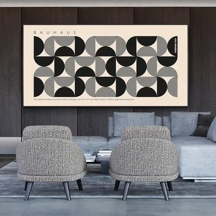 Bauhaus minimaliste rétro mur Art