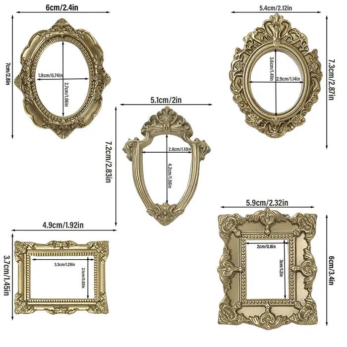 Mini Cadres Photo Vintage En Resine Pour Photos Bijoux Accessoires Decoratifs Redecorez Avec Style Et Nostalgie Pour Maison Bureau Occasions Speciales