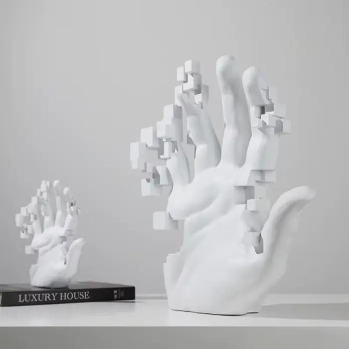Sculpture Abstraite en Résine Mosaïque