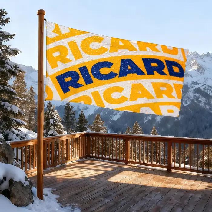 Drapeau R-Ricard-ES à la mode, pour chambre, dortoir, Camping, pique-nique, Style artistique, bannière de décoration murale pour Garage, Bar