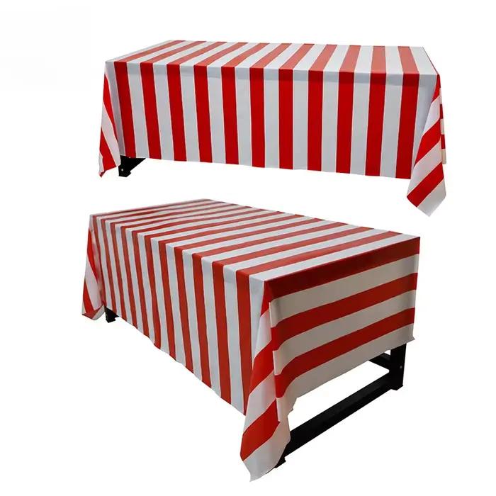 Nappe rayée rouge et blanche de Noël