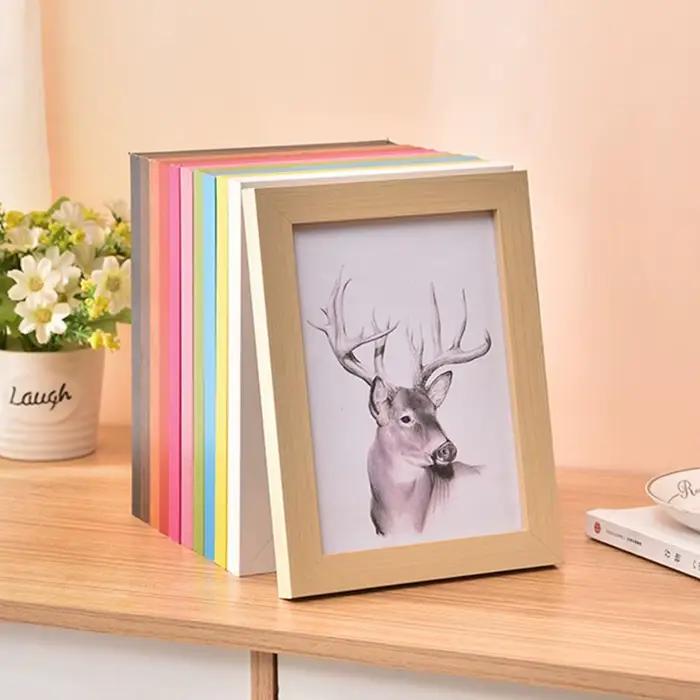 Cadre Photo coloré Simple, dessins, cadre Photo artisanal, supports d'affichage multi-tailles pour bricolage, salle