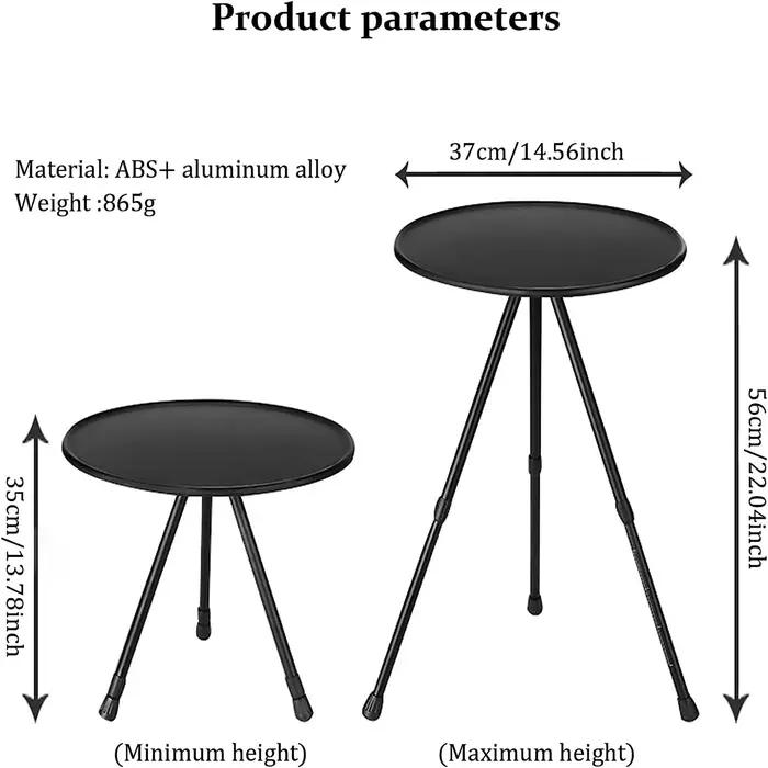 Table ronde pliante télescopique Portable