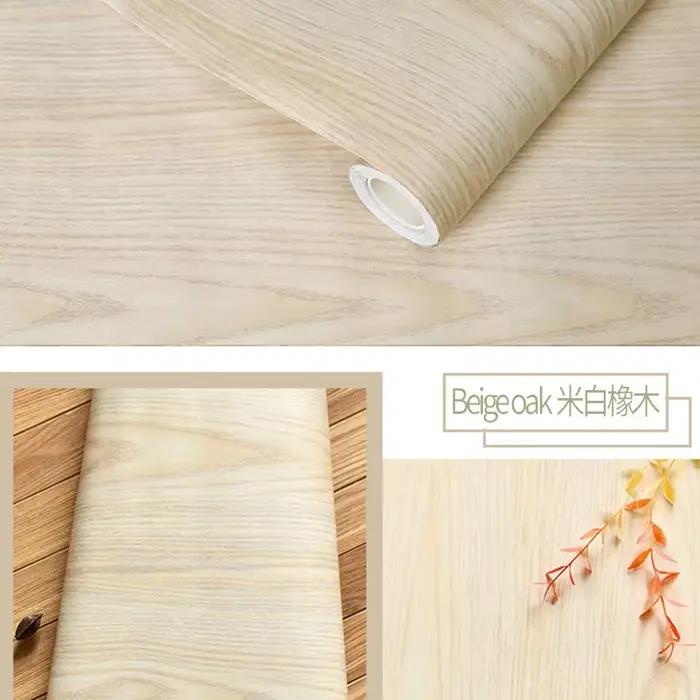 Papier peint auto-adhésif imperméable en bois et vinyle