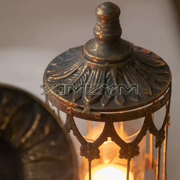 Lanterne décorative sur pied rétro, grande lanterne décorative pour la maison, lampe décorative de jardin, ornement