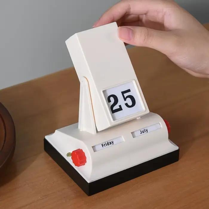 Ornement de table lumière luxe calendrier à rabat rétro décoratif
