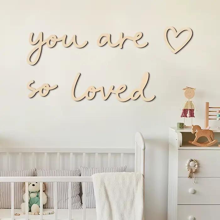 Décoration murale en bois charmante 'You Are So Loved'