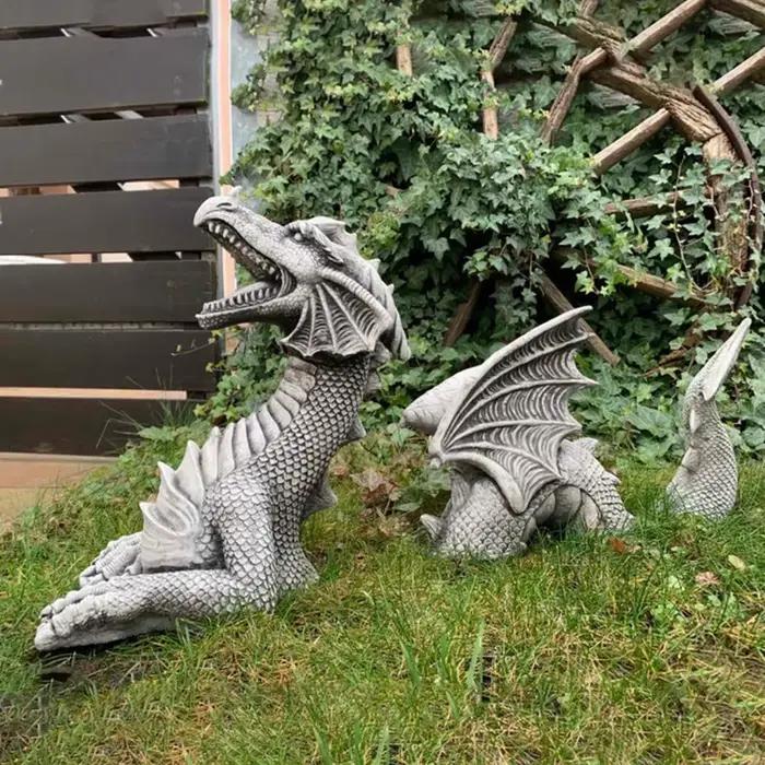 Sculpture de dragon en résine