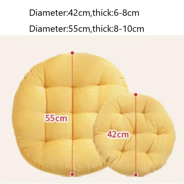 Coussin rond épais et grand, doux et confortable, rembourré, pour la méditation et le yoga, décoration bohème zen pour la maison en bleu aqua vibrant