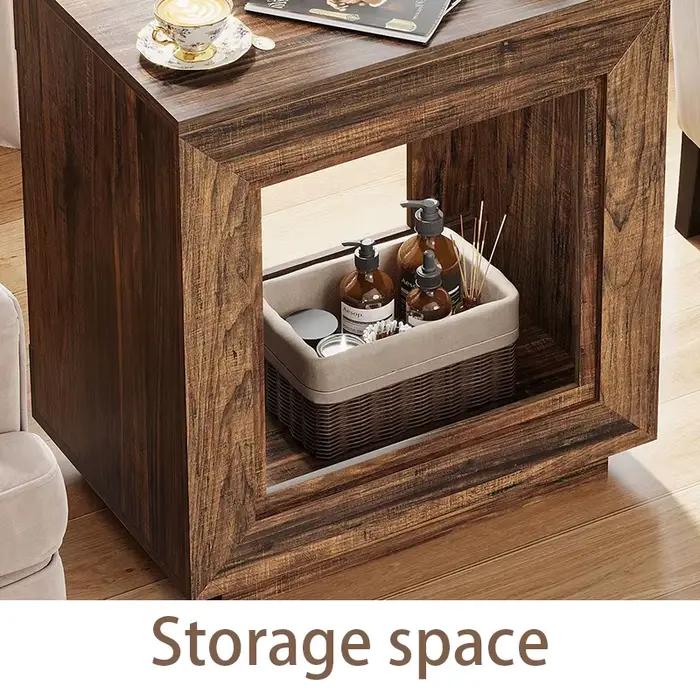Table basse en bois, Table d'appoint moderne multifonction