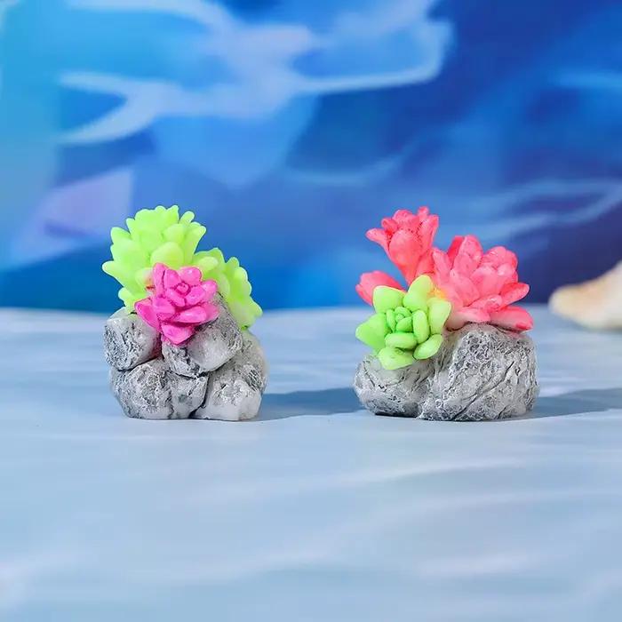 Décor résine succulente pierre ornement Mini jardin paysage bricolage artisanat accessoire maison bureau Figurines artisanat Miniatures