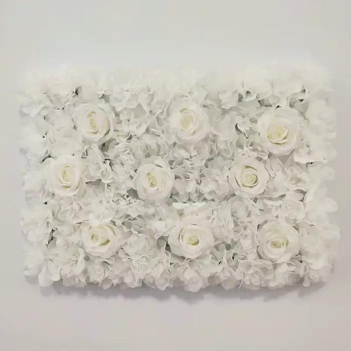 Mur de fleurs artificielles blanches pour décoration de noël, décoration artificielle pour spectacle de bébé, décor de mariage, arrière-plan d'halloween