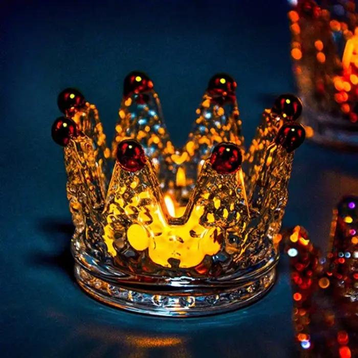 Chandelier parfumé en verre avec couronne en cristal européen pour décoration de maison romantique et sophistiquée occasions spéciales