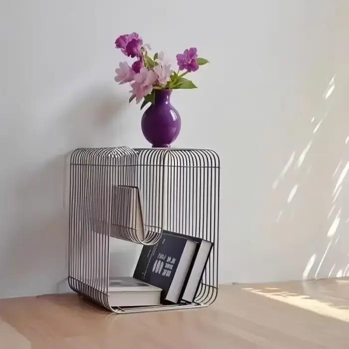 Table basse scandinave moderne en métal – Meubles de salon minimalistes et élégants