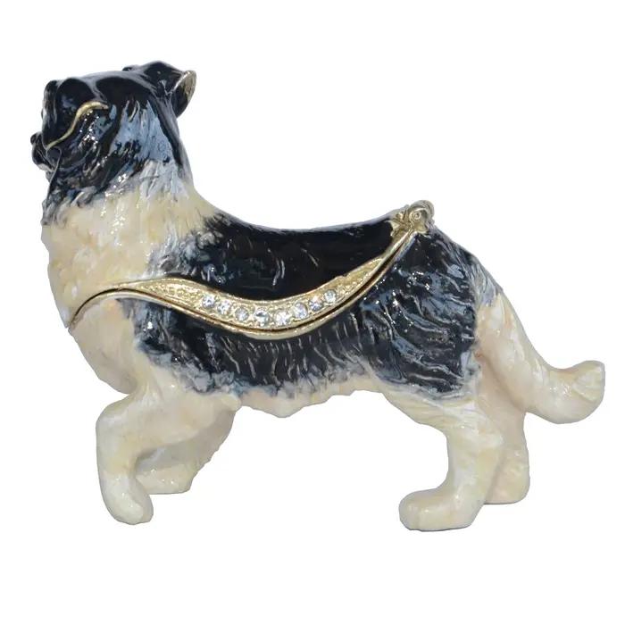 Boîte à souvenirs de bibelots de chien Border Collie