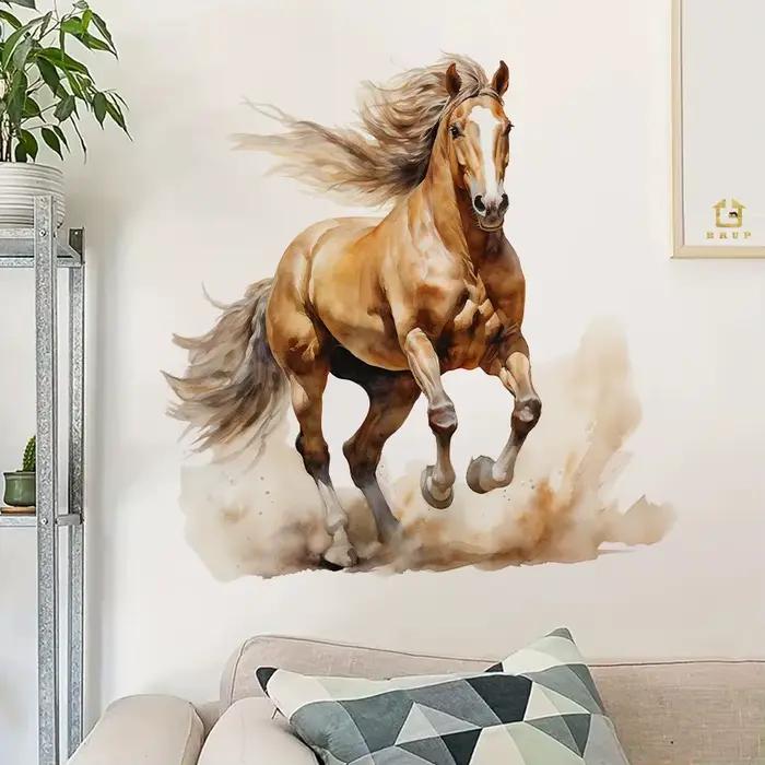 Autocollant mural cheval au galop