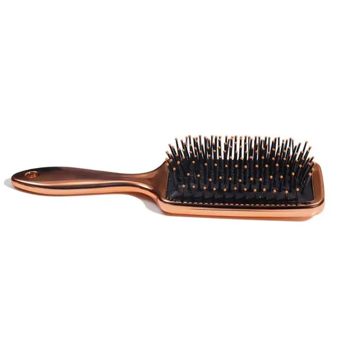 Peigne électroplaqué 1 pièce pour femmes, pour masser le cuir chevelu, ajoute du volume et lisse les cheveux, outil de coiffure