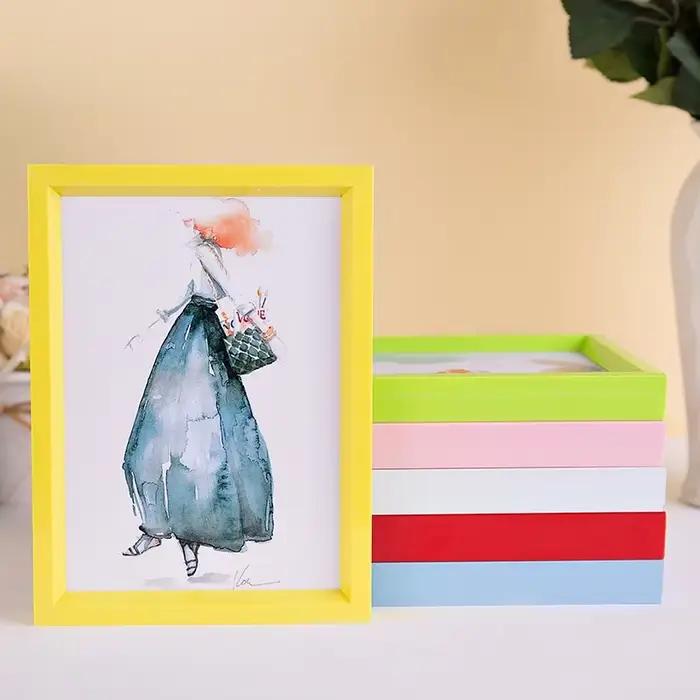 BLANC ateur de couleurs-Cadres photo en plastique