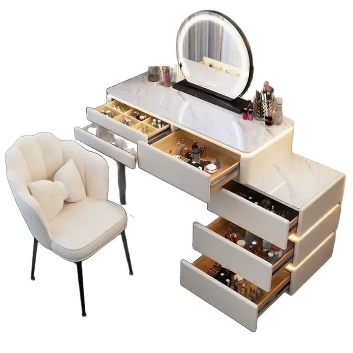 Commode en bois massif chambre principale coiffeuse haut de gamme Simple moderne petit appartement chambre coiffeuse