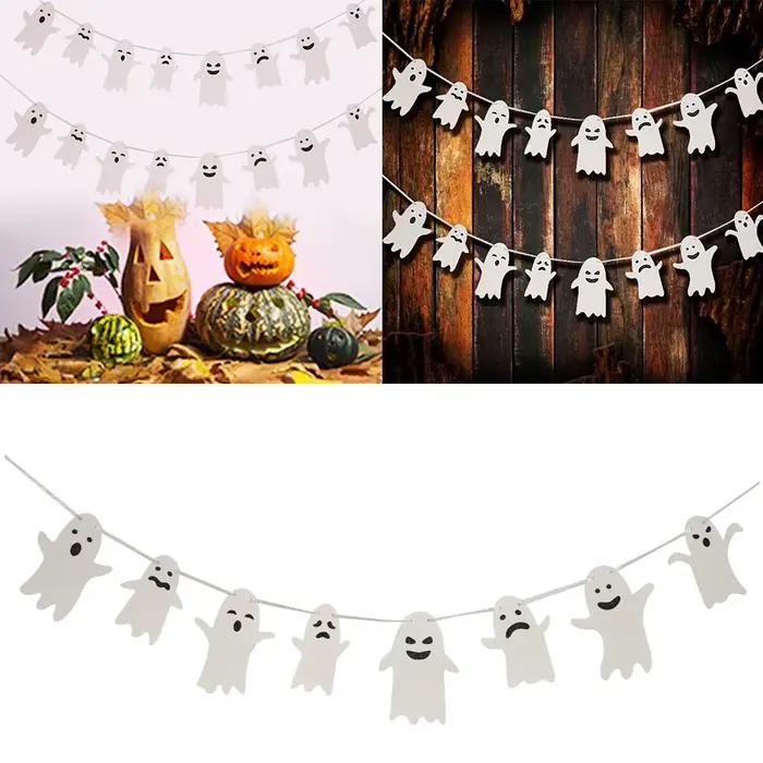 Guirlandes de fantômes mignons pour fête d'halloween, décor de fête de Festival de fantômes à faire soi-même, pour tours ou friandises, 2022