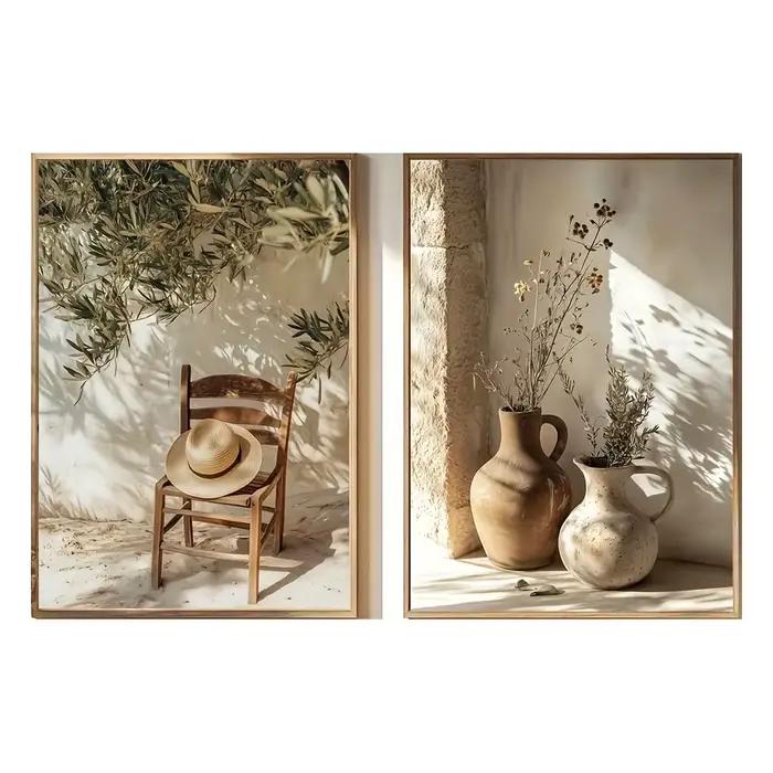 Tableaux sur toile méditerranéens sans cadre représentant des oliviers pour décoration murale chambre salon occasions spéciales