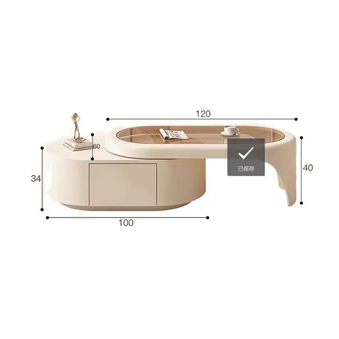 Table basse de luxe de beauté avec rangement