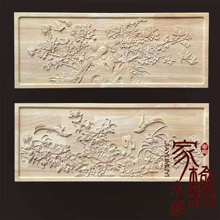 Sculpture murale en bois massif