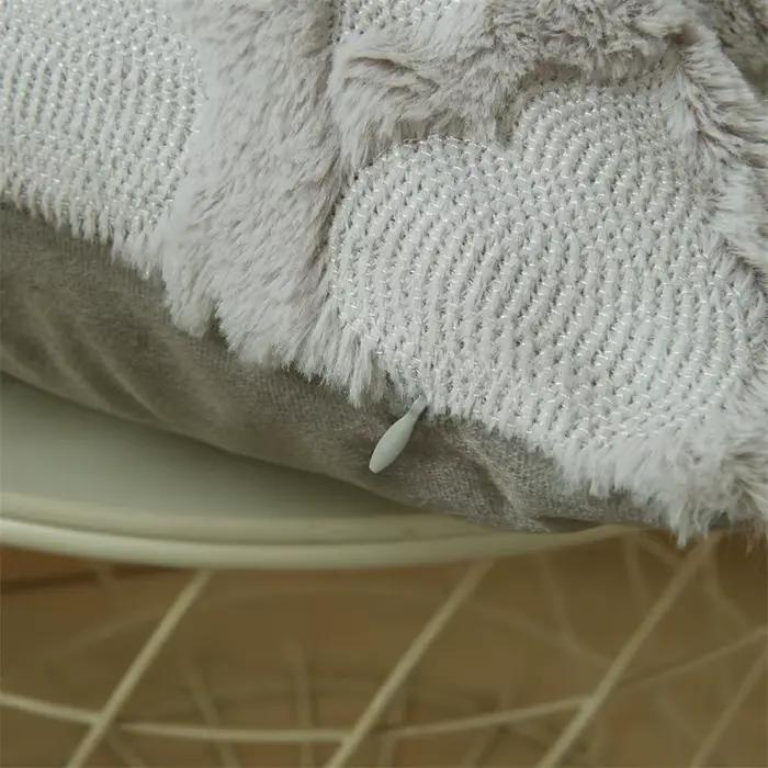 Juste de coussin en peluche 45x45cm