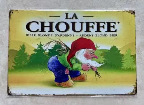 LA CHOUFFE BELGIAN BLONDE CRAFT BEER METAL SIGN BAR MAN CAVE PUB GNOME 20x30cm