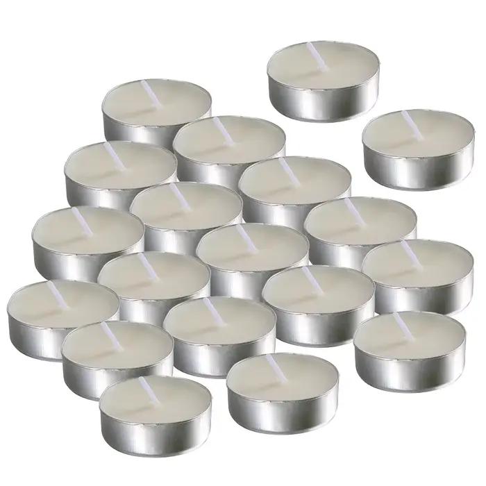 50 pièces petites bougies parfumées rondes bougie chauffe-plat de voyage sans bonbons