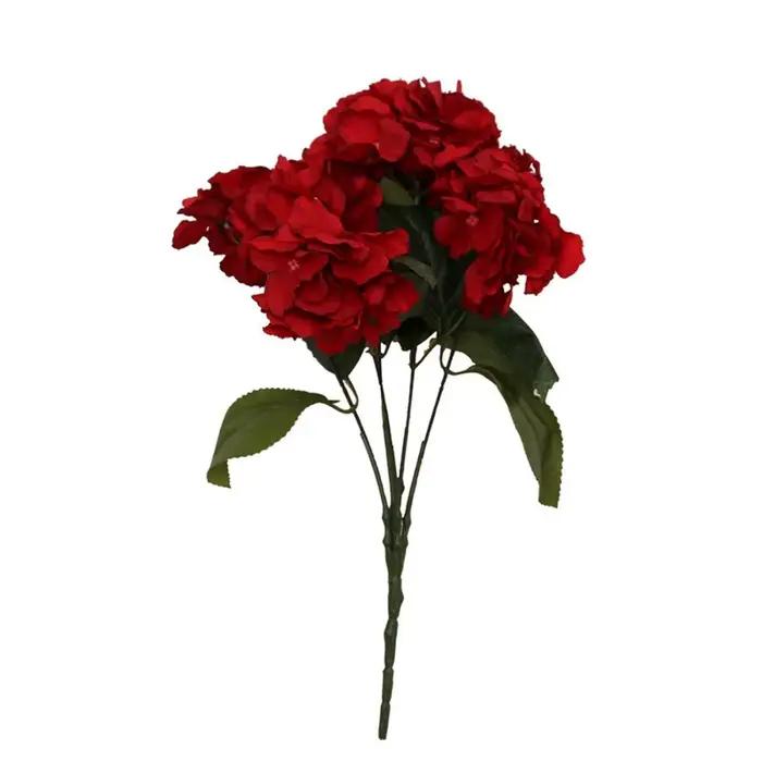 Décoratif 5 têtes artificielle hortensia fleur soie bricolage faux