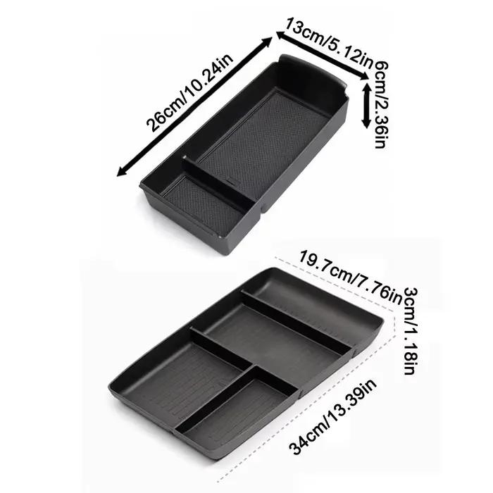 Boîte de rangement pour voiture, accessoires de console automobile, plateau de rangement pour accoudoir, conteneur de rangement, support pour accessoires de voiture