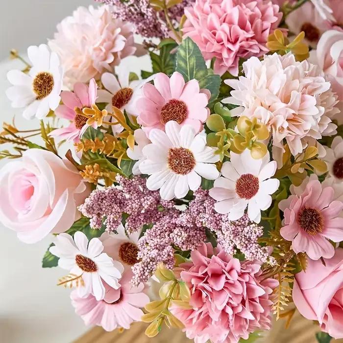 Fleurs artificielles, rose d'automne
