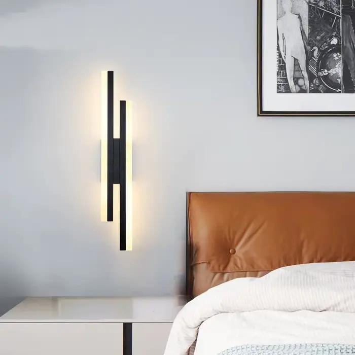 Applique murale LED minimaliste moderne de chevet de chambre principale de chambre de style minimaliste