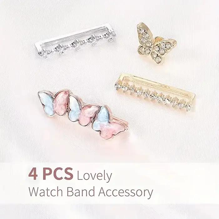 1 pièce d'accessoire de bracelet de montre au design papillon tendance