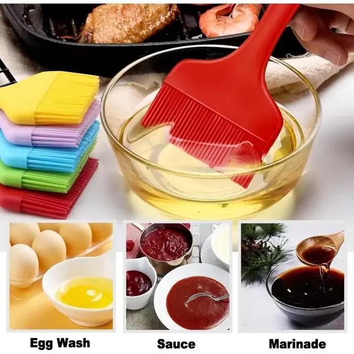 Grande brosse à huile résistante à la chaleur, brosse à pâtisserie pour barbecue, brosse à badigeonner en Silicone, brosse à badigeonner Extra large pour la cuisson de la grillage à la marinade