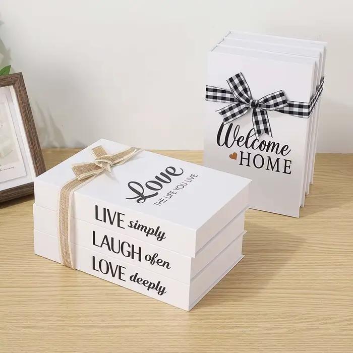 Piles de livres décoratives, livres de Simulation pliants, décor de Style ferme, décoration d'étagère charmante, décor d'étagère